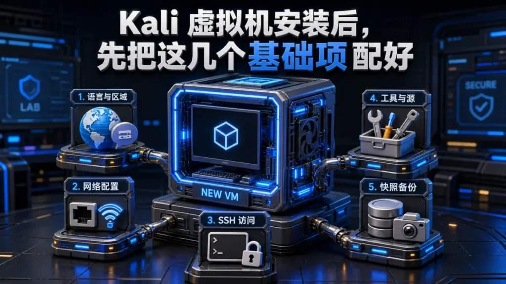 Kali 虚拟机安装后，先把这几个基础项配好