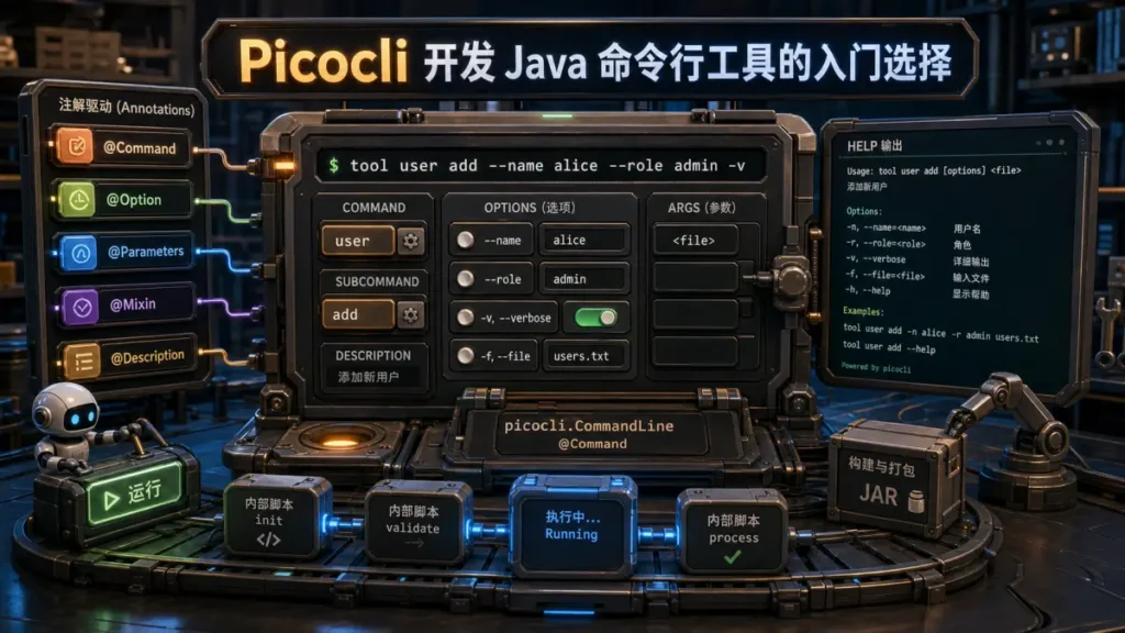 Picocli 开发 Java 命令行工具的入门选择