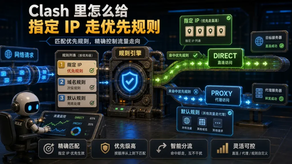 Clash 里怎么给指定 IP 走优先规则
