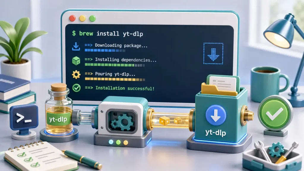 macOS 上用 Homebrew 安装 yt-dlp 的最小步骤