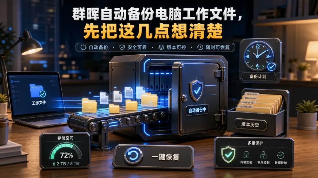 群晖自动备份电脑工作文件，先把这几点想清楚