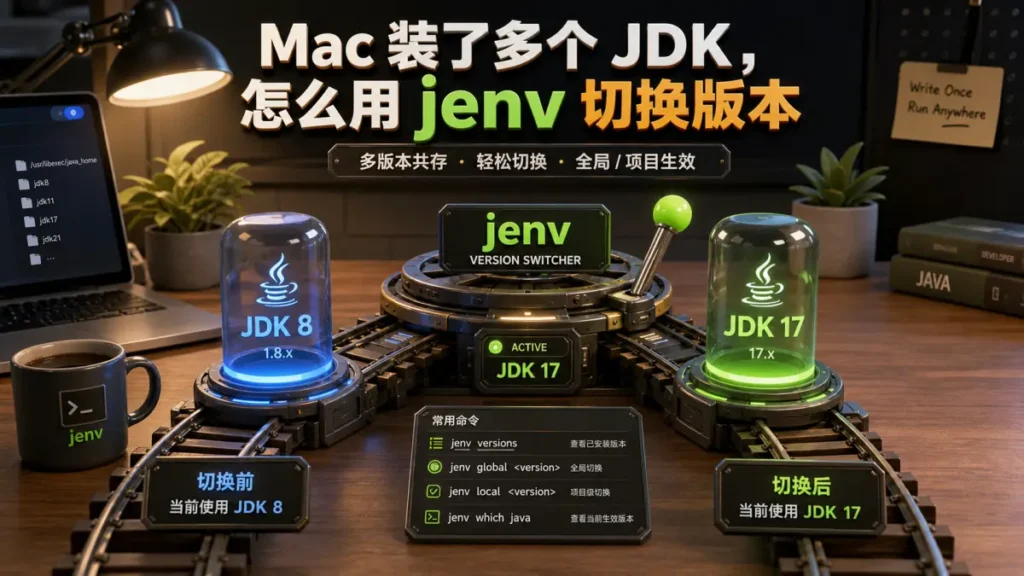 Mac 装了多个 JDK，怎么用 jenv 切换版本