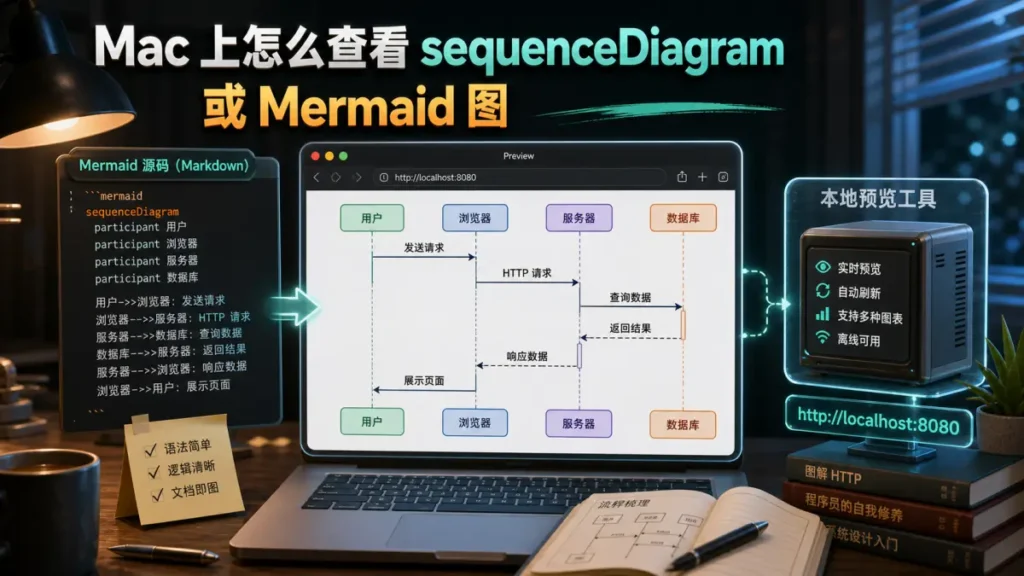 Mac 上怎么查看 sequenceDiagram 或 Mermaid 图