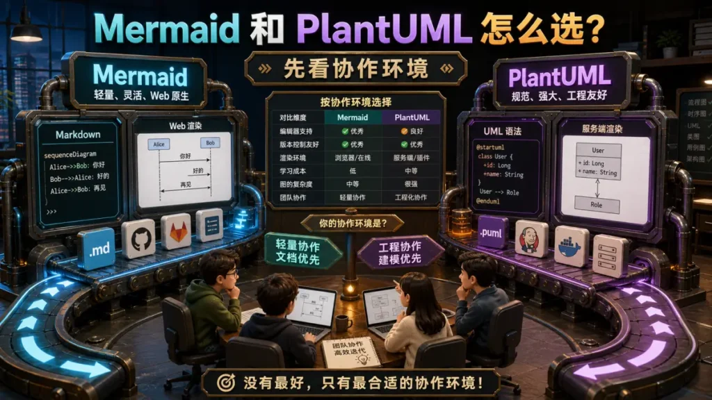 Mermaid 和 PlantUML 怎么选，先看协作环境