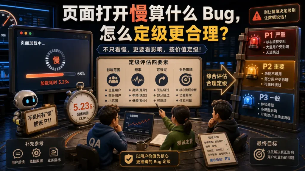 页面打开慢算什么 Bug，怎么定级更合理