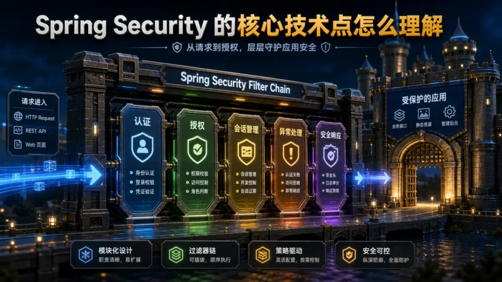 Spring Security 的核心技术点怎么理解