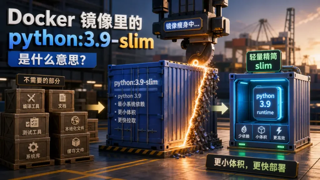 Docker 镜像里的 python:3.9-slim 是什么意思
