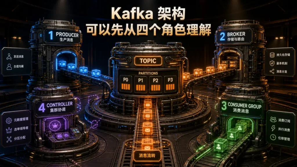 Kafka 架构可以先从四个角色理解