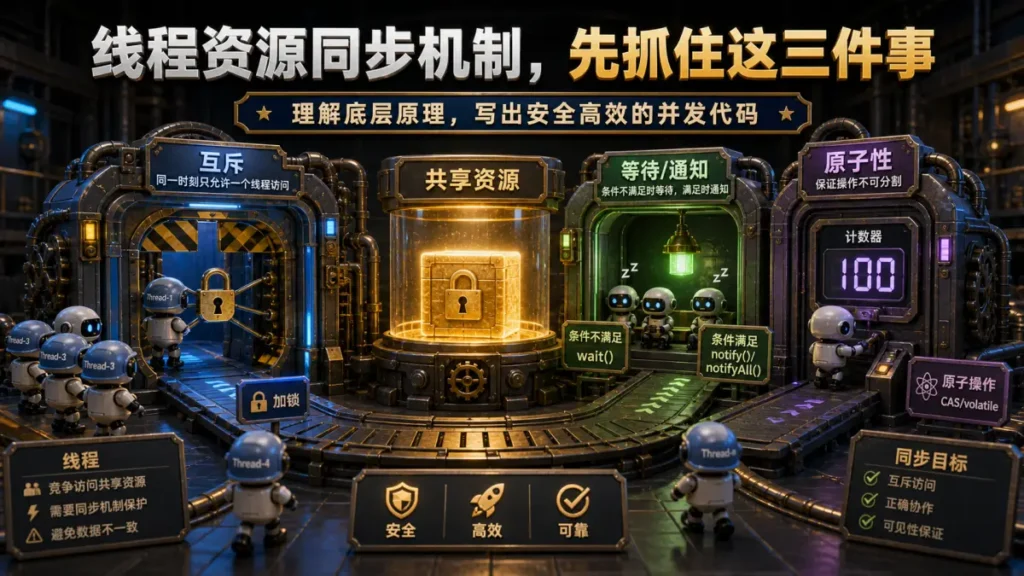 线程资源同步机制，先抓住这三件事