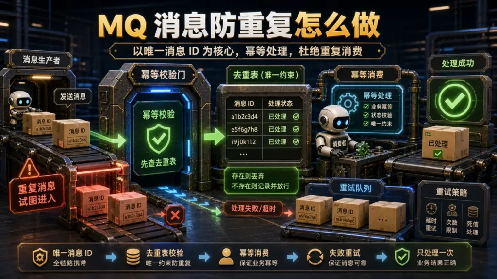 MQ 消息防重复怎么做