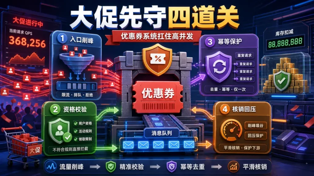大促优惠券系统怎么扛，先守住这几个环节