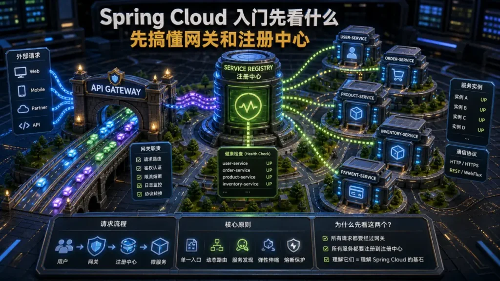 Spring Cloud 入门先看什么，先搞懂网关和注册中心