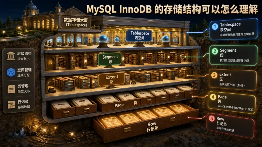 MySQL InnoDB 的存储结构可以怎么理解