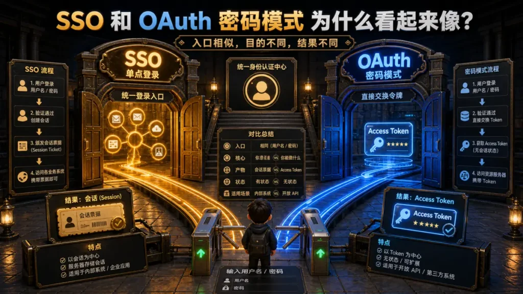 SSO 和 OAuth 密码模式为什么看起来像