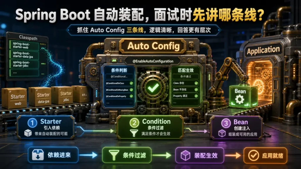 Spring Boot 自动装配，面试时先讲哪条线