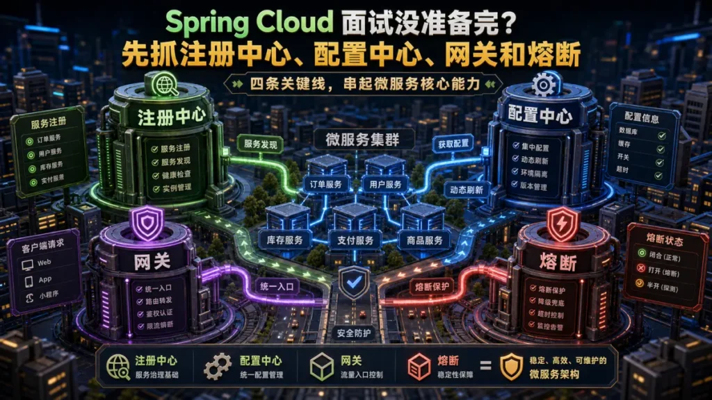 Spring Cloud 面试没准备完，先抓注册中心配置中心网关和熔断