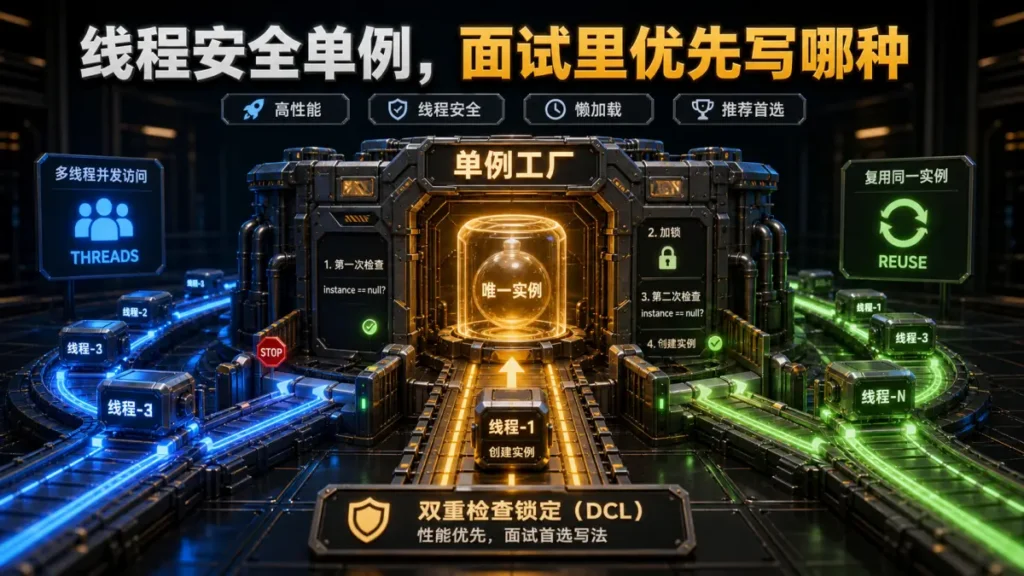 线程安全单例，面试里优先写哪种