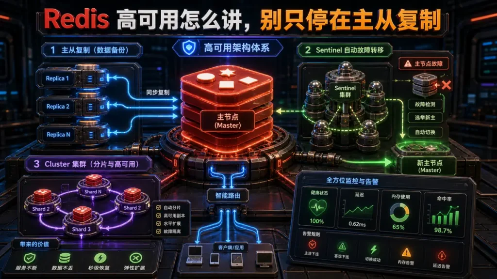 Redis 高可用怎么讲，别只停在主从复制