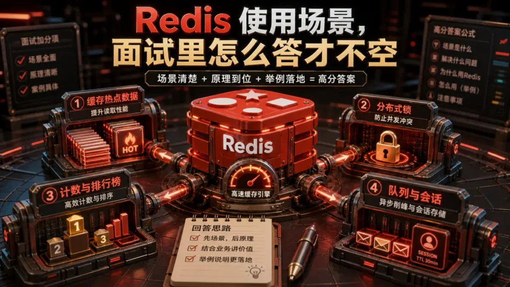 Redis 使用场景，面试里怎么答才不空