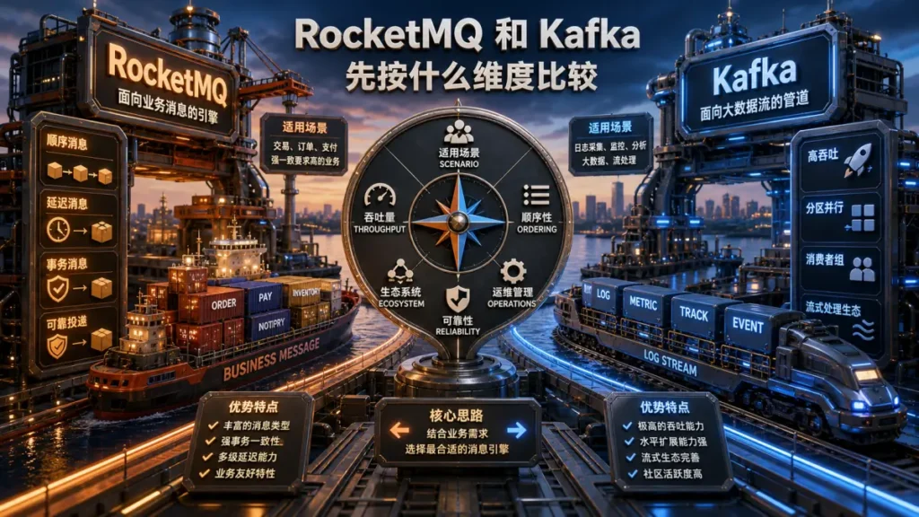 RocketMQ 和 Kafka，先按什么维度比较