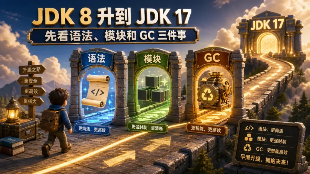 JDK 8 升到 JDK 17，先看语法、模块和 GC 三件事