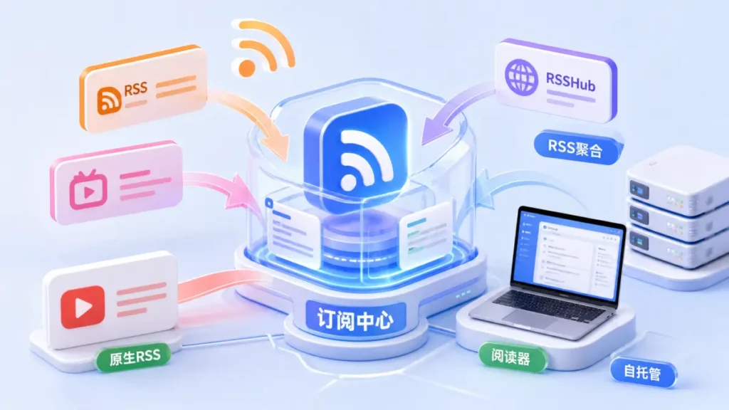 RSS 订阅方案：FreshRSS 做中心，RSSHub 补平台，微信先不接