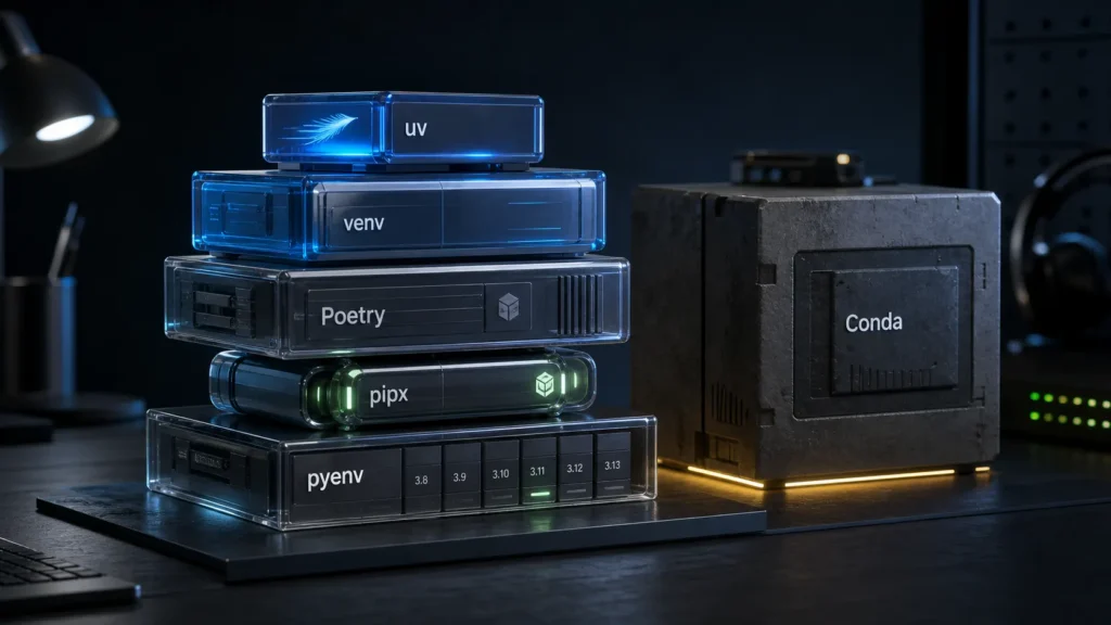 Python 环境管理怎么选：uv、venv、Poetry 和 Conda 的取舍