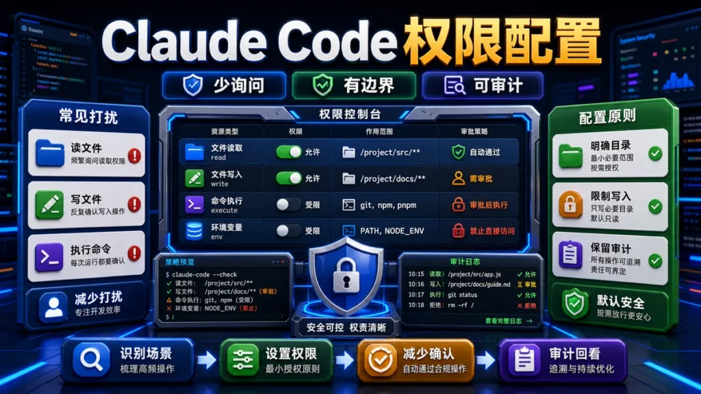公司 Claude Code 老是询问权限,怎么配置才能少打扰