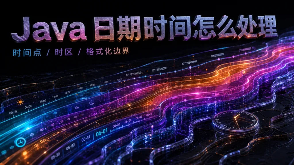Java 日期时间怎么处理:Date、时区、LocalDateTime 和格式化边界