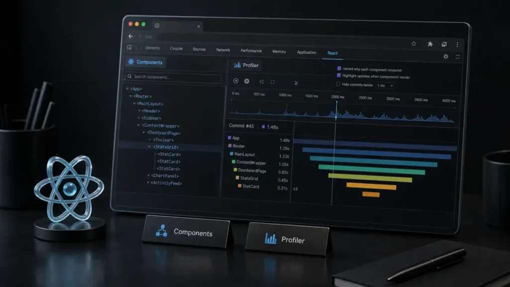 Chrome 安装 React Developer Tools：Components 和 Profiler 面板怎么打开