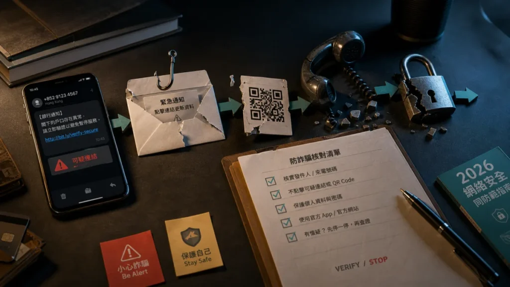 网络安全 2026:香港最常见 10 种诈骗手法同防范指南