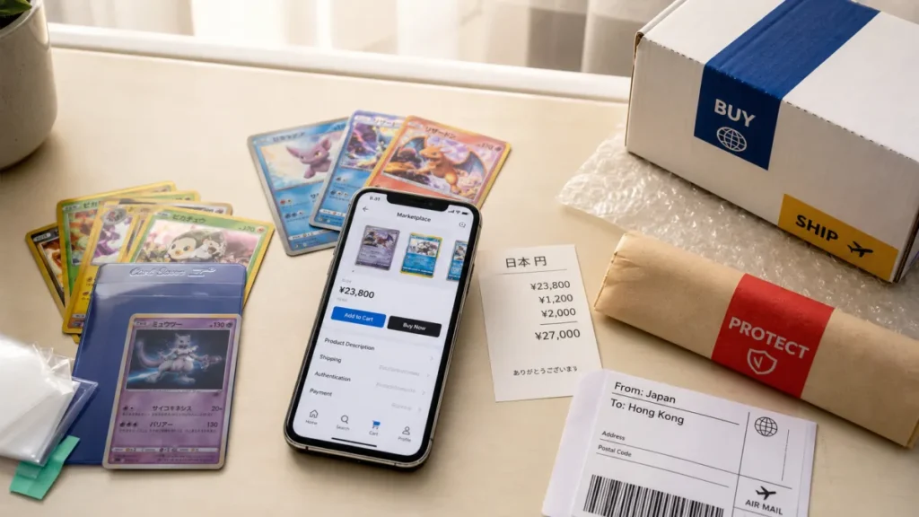 日本 Mercari Snkrdunk 点买 Pokemon 卡：香港 buyer 完整流程